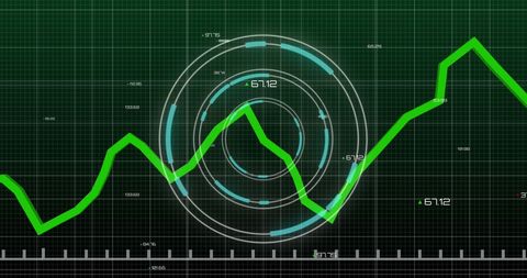 Digital Financial Data Display with Graph and Grid - Download Free Stock Images Pikwizard.com