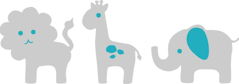 Cute African Animals Vector on Transparent Background