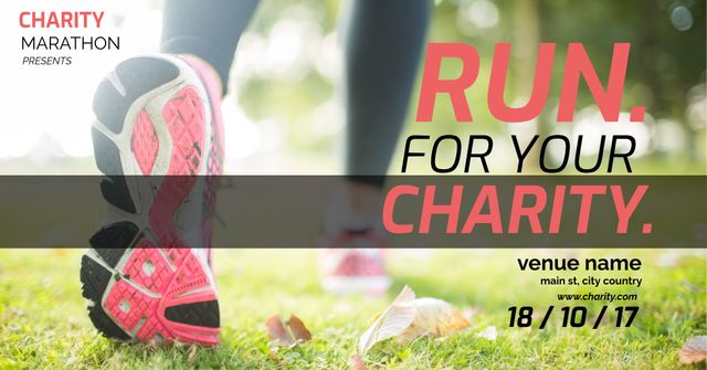 Energetic Charity Marathon Promotion Encouraging Fitness and Giving Back - Download Free Stock Templates Pikwizard.com