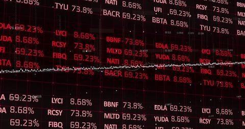 Digital Data Visualization with Red Analytics on Black Background - Download Free Stock Images Pikwizard.com