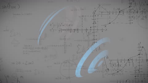 Mathematical Formulas Floating Over Grey Background
