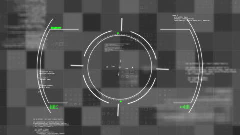 Futuristic Digital Target Interface with Data Overlay
