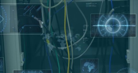 Futuristic Technology with Computer Server and Holographic Data Overlay - Download Free Stock Images Pikwizard.com