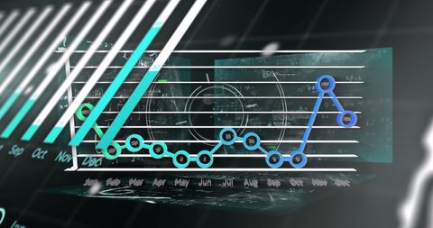 Abstract Technology Graphs with Digital Interface Elements - Download Free Stock Images Pikwizard.com