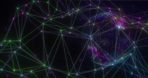 Digital Network of Glowing Nodes and Connectivity - Download Free Stock Images Pikwizard.com