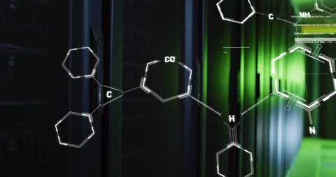 Digital Molecules Illustrating Modern Data Processing in Server Environment - Download Free Stock Images Pikwizard.com