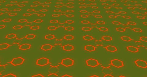 Abstract Geometric Patterns on Green Digital Background