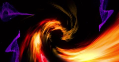 Dynamic Abstract Waves of Orange and Purple Energy - Download Free Stock Images Pikwizard.com
