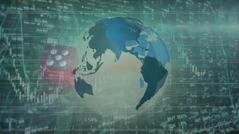 Global Financial Dynamics with World Map and Dice