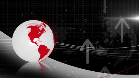 Global Networking with Rising Arrow Overlay