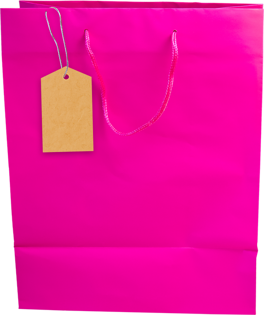 Transparent Pink Shopping Bag with Blank Price Tag for retail and gifts - Download Free Stock Videos Pikwizard.com