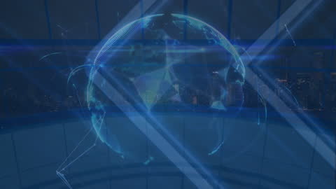 Digital Global Network Technology Concept Visualization