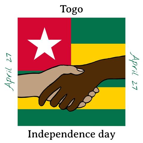 Diverse Hands Shaking Over Togo Flag Celebrating Independence Day - Download Free Stock Templates Pikwizard.com
