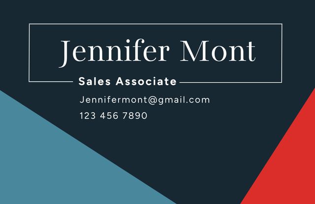 Professional Business Card Template for Sales Associate with Modern Design - Download Free Stock Videos Pikwizard.com