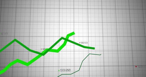 Dynamic Data Visualization with Green Graph Lines on White Background - Download Free Stock Images Pikwizard.com