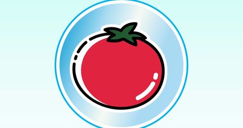 Bright tomato illustration with modern design
