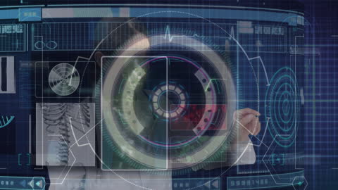 Futuristic Medical Data Interface Animation
