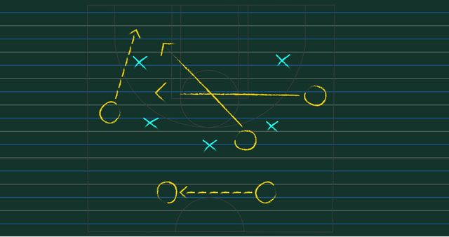 Basketball Strategy Sketch with Tactical Notes - Download Free Stock Images Pikwizard.com