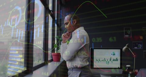 Pensive Businessman Analyzing Financial Stock Market Data - Download Free Stock Images Pikwizard.com