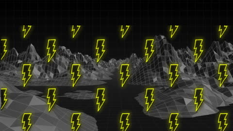 Digital Lightning Over Futuristic Virtual Terrain in Metaverse
