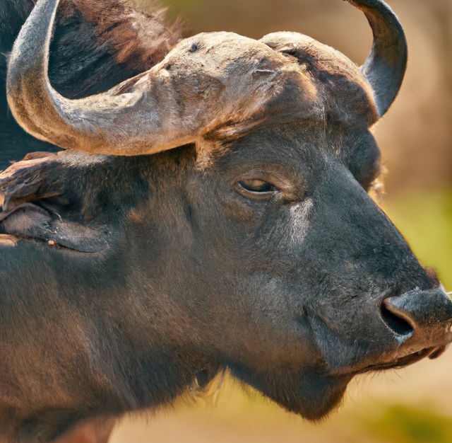 Close-up of African Buffalo with Selective Focus - Download Free Stock Images Pikwizard.com