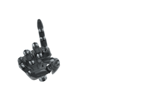 futuristic robotic hand on transparent background for technology concepts - Download Free Stock Videos Pikwizard.com