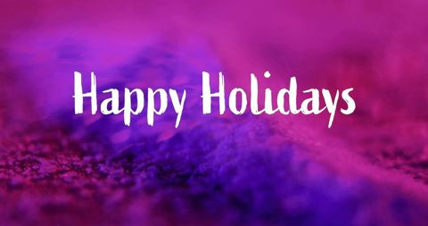 Happy Holidays Text Overlay on Colorful Background