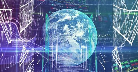 Global Data Processing with Neural Networks Technology Interface - Download Free Stock Images Pikwizard.com