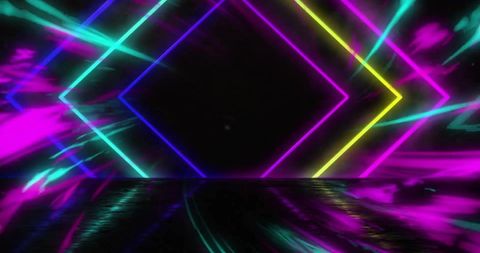 Colorful Neon Glow in Dark Reflective Surface - Download Free Stock Images Pikwizard.com