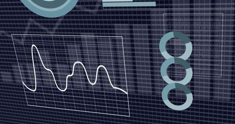 Futuristic Interface Showcasing Data Processing on Digital Grid - Download Free Stock Images Pikwizard.com