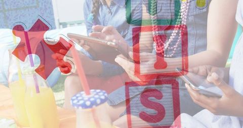 Children Engaged with Devices Symbolizing Autism Awareness