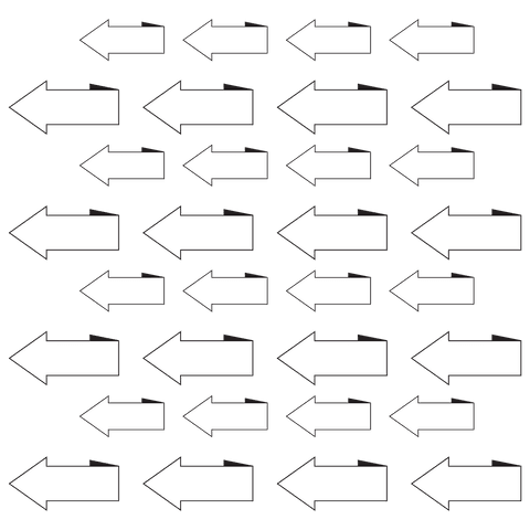 White Arrows Pattern on Transparent Background Vector Design