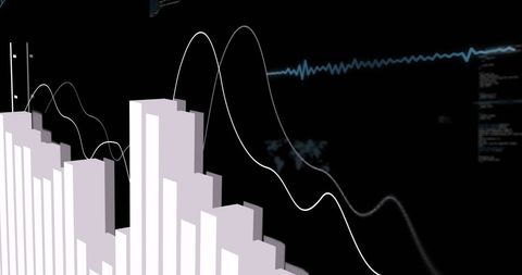 Digital Analysis with Graphs and World Map in Dynamic Visual - Download Free Stock Images Pikwizard.com