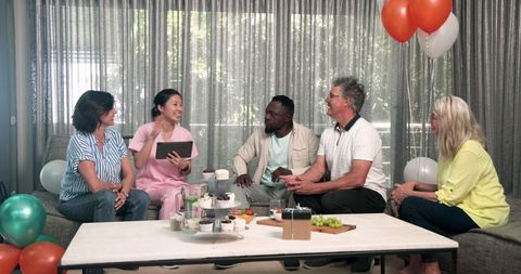 Smiling Welcome in Healthcare Center with Diverse Adults