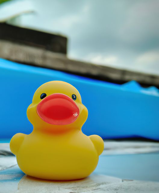 Close up of yellow rubber duck on blurred background created using generative ai technology - Download Free Stock Photos Pikwizard.com