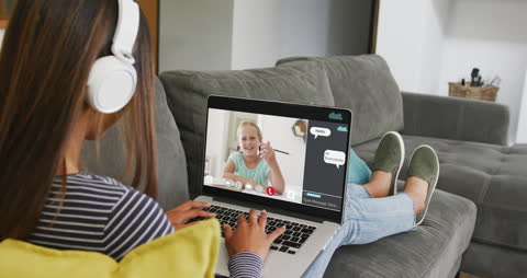 Girl Engaged in Interactive Online Learning Session