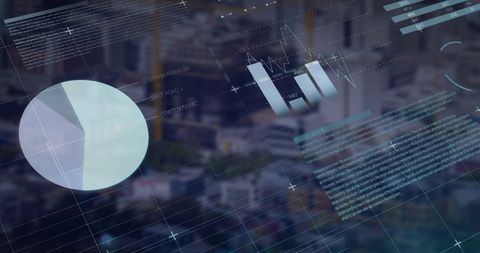 Digital Interface and Data Analytics Over Cityscape - Download Free Stock Images Pikwizard.com