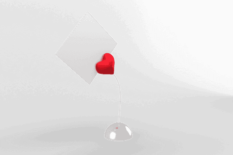 Heart and Letter on Transparent Background Illustrating Love and Romance