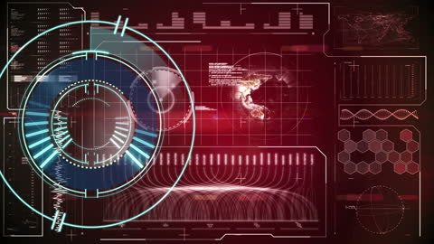 Futuristic Interface with Scanning and Data Visualization Elements