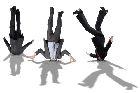 caucasian business people upside down transparent background - Download Free Stock Videos Pikwizard.com