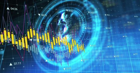 Digital Financial Analytics with Interactive Data Graphs - Download Free Stock Images Pikwizard.com