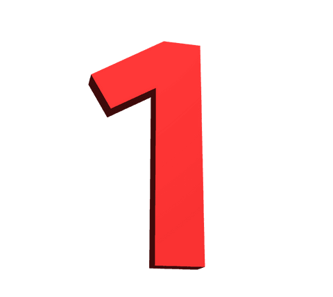 Red Number 1 on Transparent Background Isolated - Download Free Stock Videos Pikwizard.com
