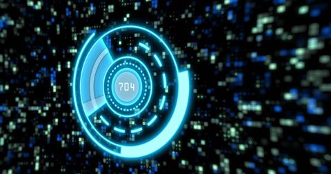 Futuristic Digital Grid with Holographic Interface Labels - Download Free Stock Images Pikwizard.com