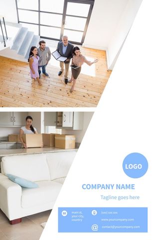 real estate agents showing modern home to buyers - Download Free Stock Templates Pikwizard.com