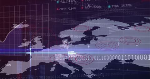 Global Finance Technology Vision over Digital Map - Download Free Stock Images Pikwizard.com