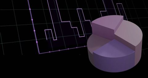 Futuristic Finance Analysis with 3D Pie Chart and Graph - Download Free Stock Images Pikwizard.com