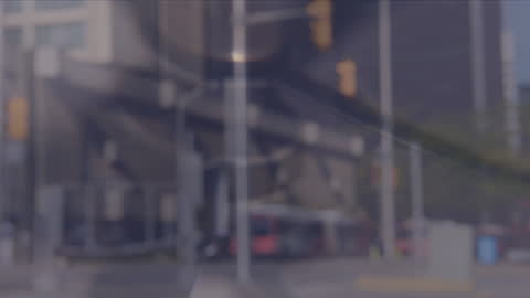 Conceptual Animation Clock with Cityscape Background