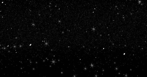Dynamic Snowfall Against Black Night Sky