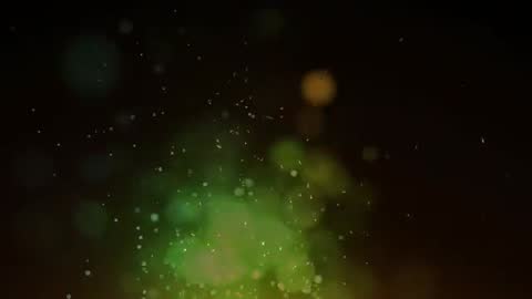 Futuristic Green Glow Particles Swirling in 3D Animation