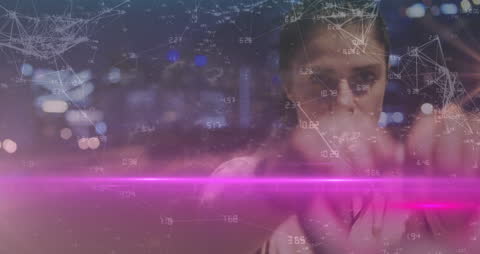 Digital Innovation Concept with Winter Scenery and Snowfall